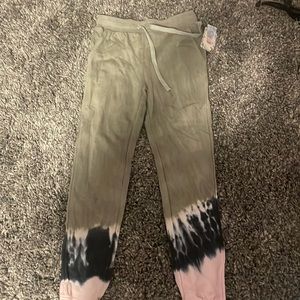 Pink Rose tie dye pajama sweatpants